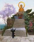 Japanese Emploring A Deity Art Print