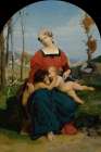 La Vierge, Lenfant Jesus Et Saint Jean 1848 Art Print