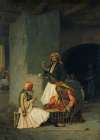 The Draught Players 1859 Art Print