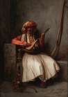 The Lute Player 1858 Art Print
