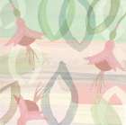 Blush and Mint Dancing Flowers Art Print