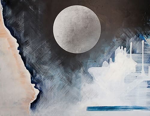 Moon and Earth Art Print