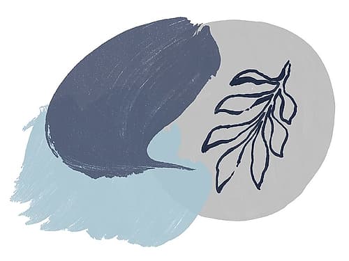 Minimalism Blue Shapes Art Print