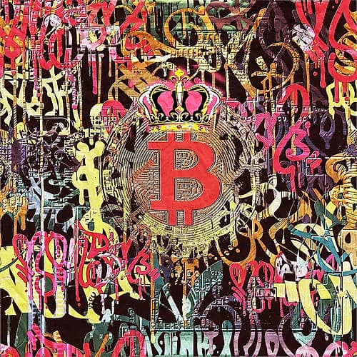 Bitcoin Graffiti Art III Art Print