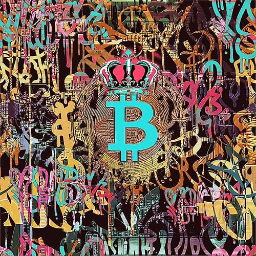 Bitcoin Graffiti Art V Art abstrait reproduction