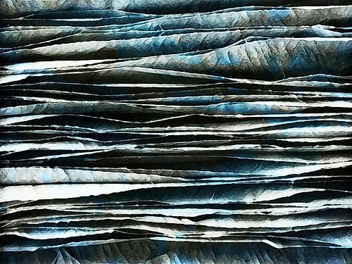 Watercoloured Blue Paper Stack Art Print