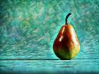 Turquoise Pear Perfection Art Print