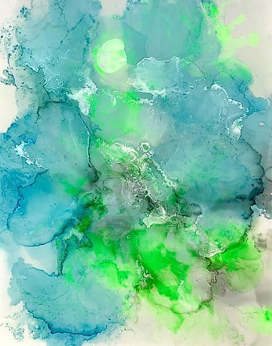 Turquoise Crystal Art Print