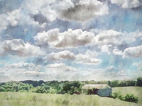 Sky Barn Landscape Print