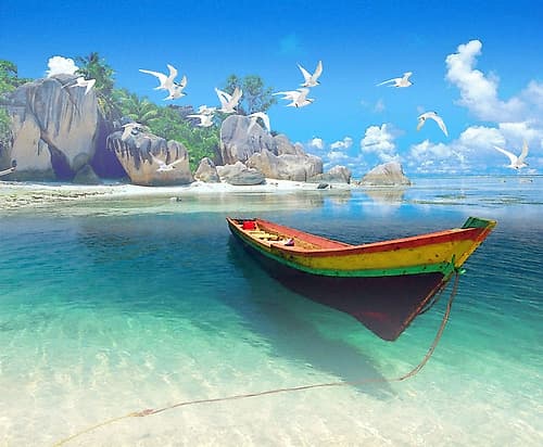 Tropical Shangrila I Coastal Print