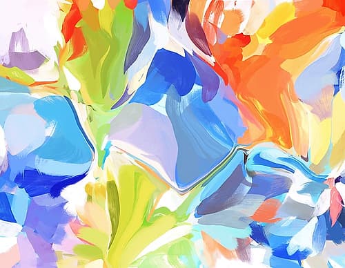 Color Burst Abstraction V Art Print