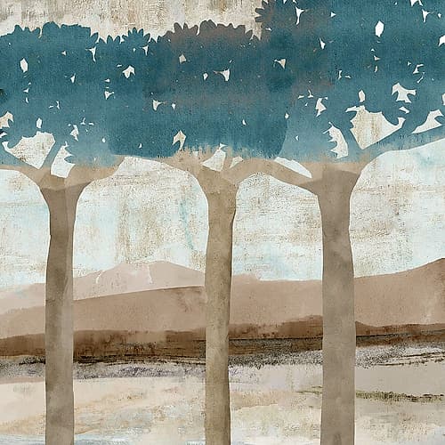 Trees at Dusk II Landscape Print