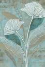 White Linear Floral II Art Print