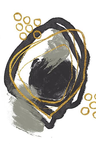 Gold Meets Neutrals I Minimalist Print