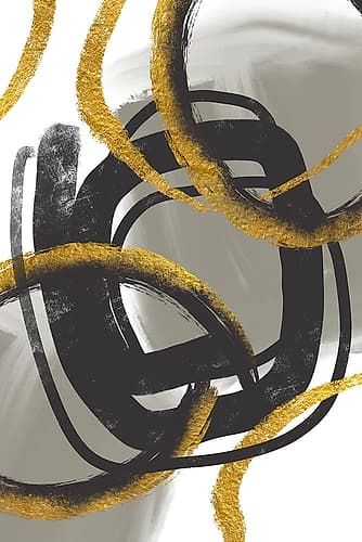 Gold Meets Neutrals IV Art Print