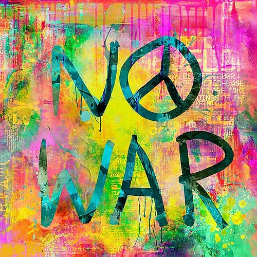 No War II Signs Print