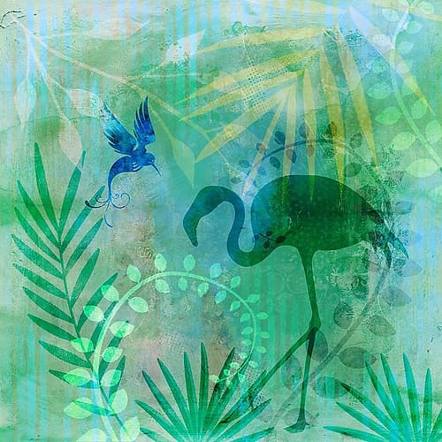 Flamingo Tropical Island Art Print