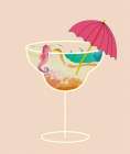 Beach in a Glass I Art Print