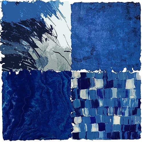 Blue Squared I Art Print by Karen Smith