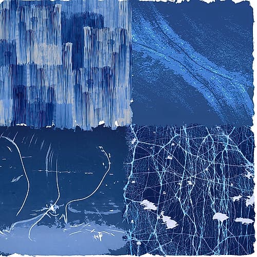 Blue Squared II Art Print by Karen Smith
