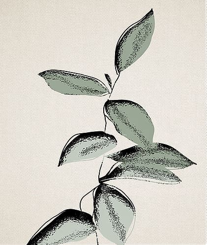 Leaf Décor I Art Print by Karen Smith