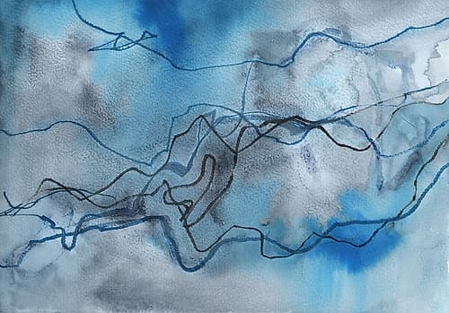 Inky Lining Art Print