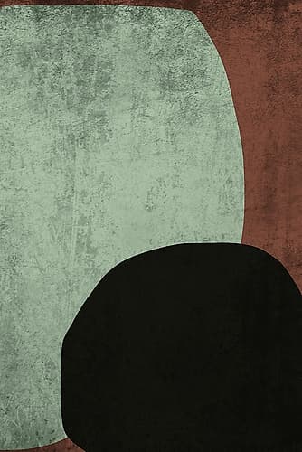 Mid Century Modern Art Abstract Shapes III Mid-century moderne reproduction