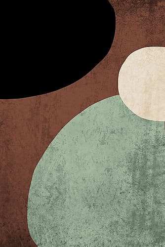 Mid Century Modern Art Abstract Shapes IV Mid-century moderne reproduction