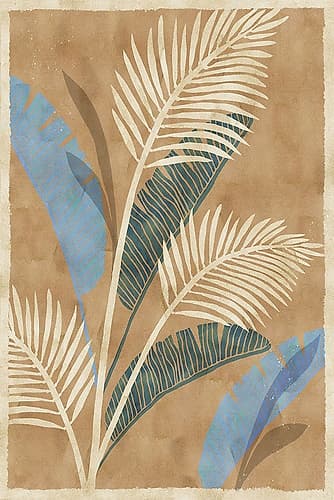 Cobalt Blue Palms IV Art Print