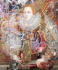 Elizabeth Graffiti, With a Touch of Modern Art Print