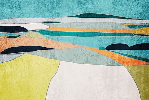 Landscape, Organic Shapes and Lines II Art Print