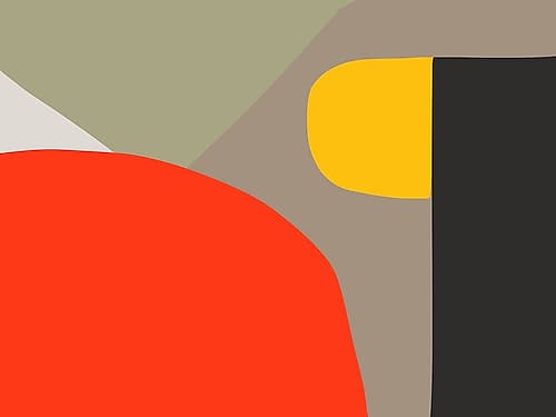 Organic Shapes and Lines I Minimalist Print