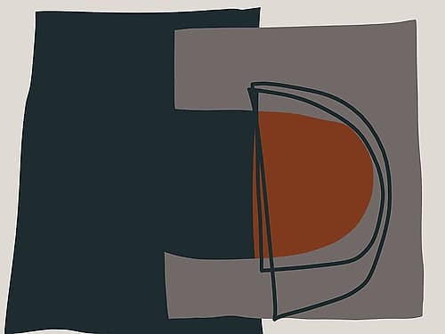Organic Shapes and Lines II Art Print