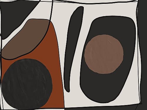 Organic Shapes and Lines III Minimalist Print