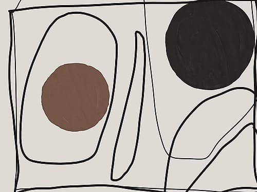 Organic Shapes and Lines IV Art abstrait reproduction