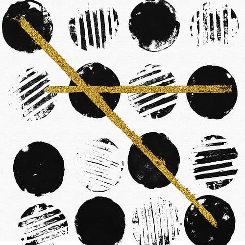 Dot and Gold II Art Print