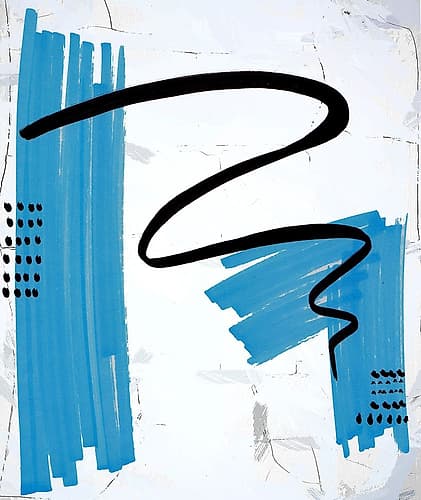 Curve and Dot I Art Print by Karen Smith