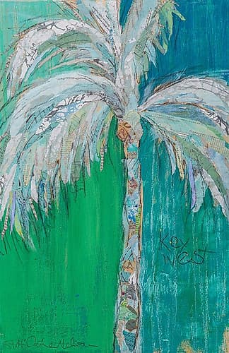 Palm in Teal Art Print