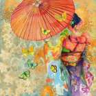 Umbrella Butterflies Art Print