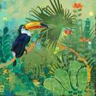 Toucans and Flowers I Art Print
