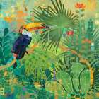 Toucans and Flowers II Art Print