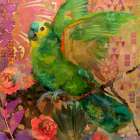 Great Green Parrots Art Print