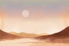 Full Moon Desert Art Print