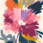 Impasto Flower I Art Print