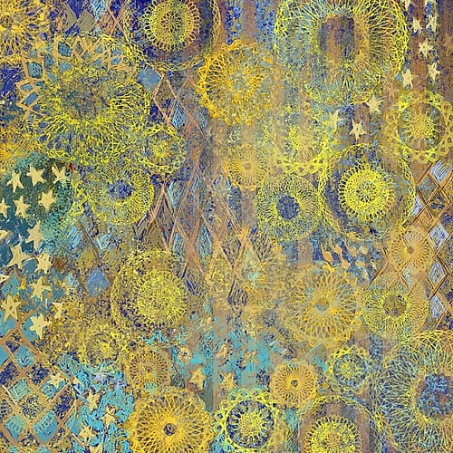 Golden Star Wallpaper II Art Print