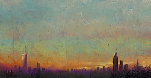 Misty City II Art Print