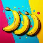 Vibrant Bananas Art Print