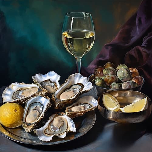 Wine Down with Oysters 1 Cuisine Print