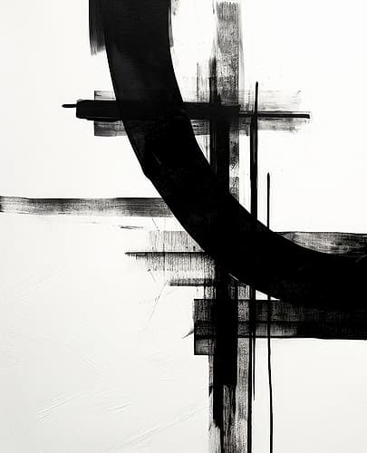 Monochrome Harmony 1 Minimalist Print
