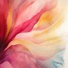 Vibrant Watercolor Layers 2 Art Print